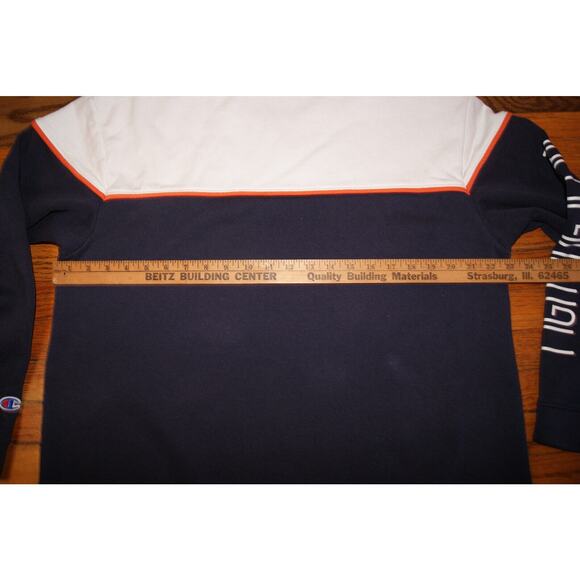 VTG Y2K ILLINOIS FIGHTING ILLINI Large Champion Sweatshirt White Blue Nice! - Picture 6 of 9